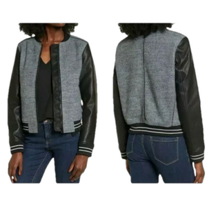 BlankNYC Black and Grey Bomber Jacket